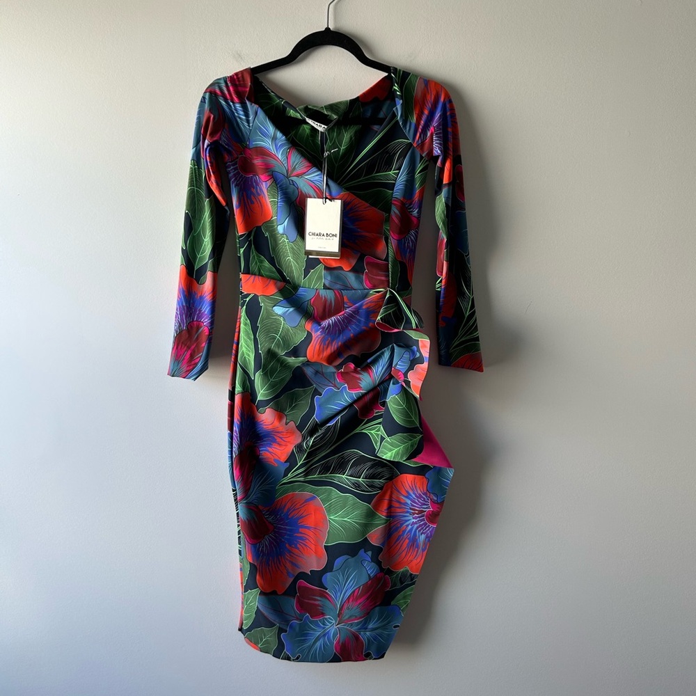 Chiara Boni multi color tropical printed dress